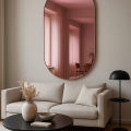 Miroir feuilleté teinté Rose